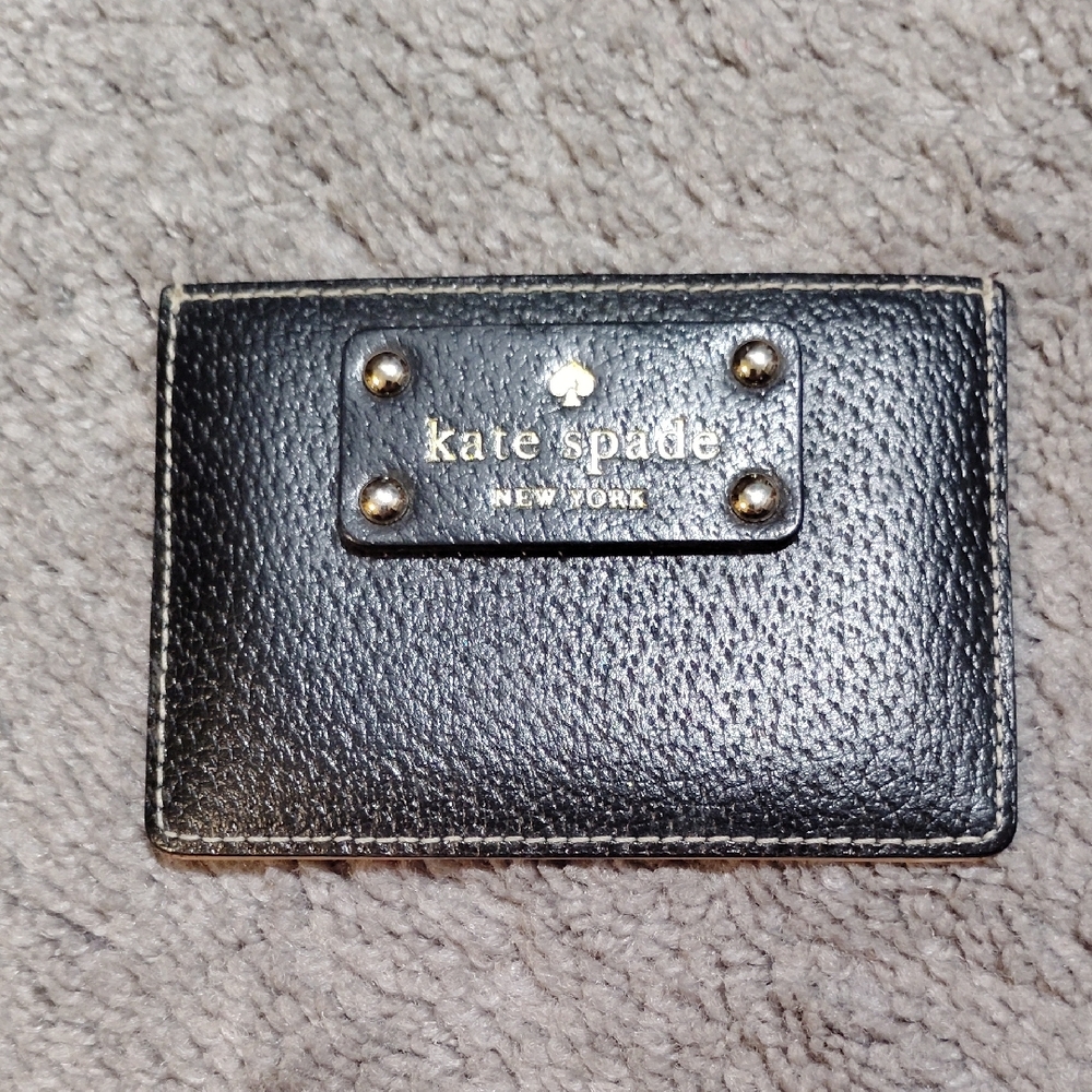 Kate Spade Black Textured Card Holder